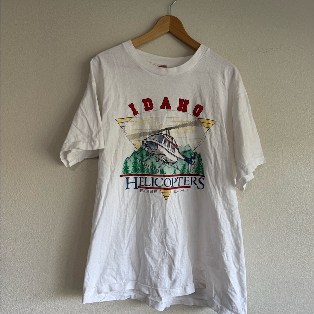 Fruit of the Loom White Boise Graphic Cotton T-Shirt